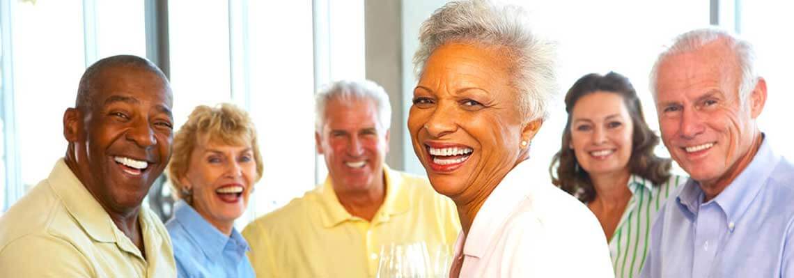 Group of people smiling